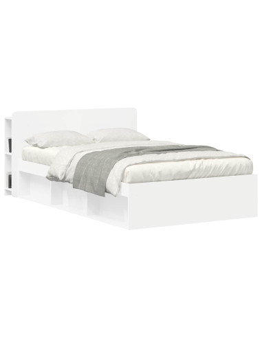 Testata del letto con archiviazione Bianco 135 x 18,5 x 80 cm