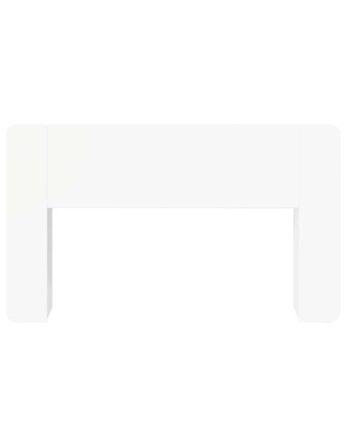 Testata del letto con archiviazione Bianco 135 x 18,5 x 80 cm