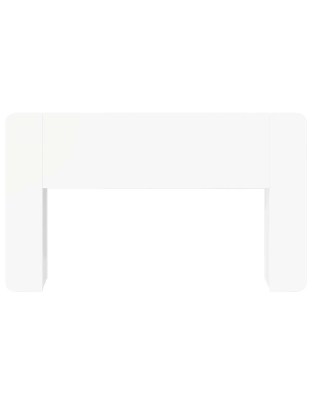 Testata del letto con archiviazione Bianco 135 x 18,5 x 80 cm