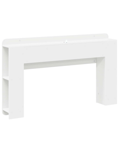 Testata del letto con archiviazione Bianco 135 x 18,5 x 80 cm