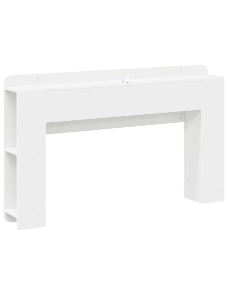 Testata del letto con archiviazione Bianco 135 x 18,5 x 80 cm
