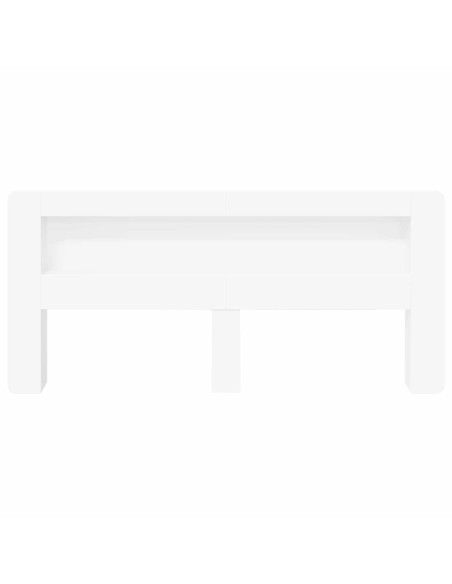 Testata del letto con archiviazione Bianco Legno ingegnerizzato