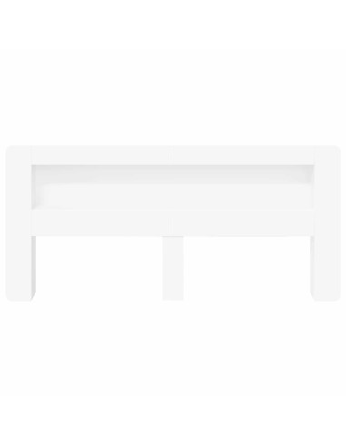 Testata del letto con archiviazione Bianco Legno ingegnerizzato