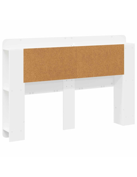 Testata del letto con archiviazione Bianco Legno ingegnerizzato
