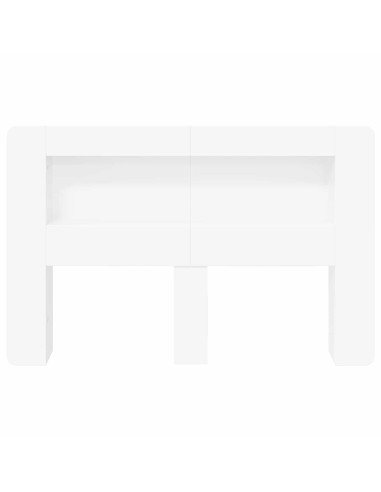 Testata del letto con archiviazione Bianco Legno ingegnerizzato