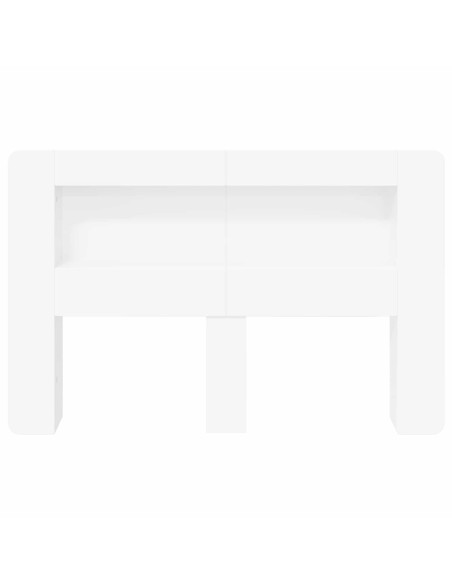 Testata del letto con archiviazione Bianco Legno ingegnerizzato