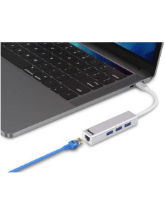 HUB 3 USB 3.1 TYPE C + LAN RJ45 2