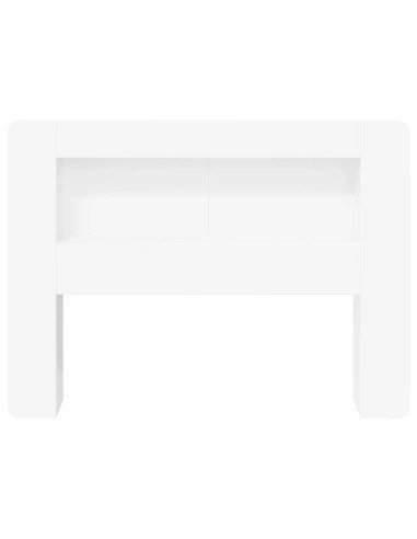 Testata del letto con archiviazione Bianco Legno ingegnerizzato