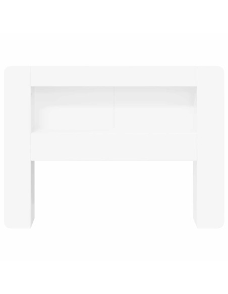Testata del letto con archiviazione Bianco Legno ingegnerizzato