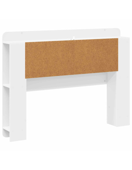 Testata del letto con archiviazione Bianco Legno ingegnerizzato