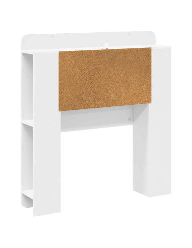 Testata del letto con archiviazione Bianco Legno ingegnerizzato