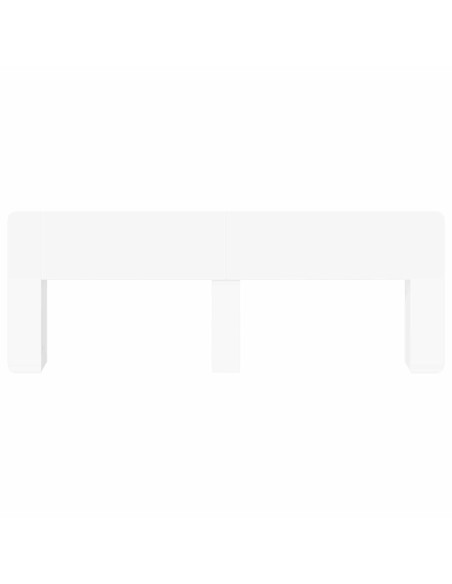 Testata del letto con archiviazione Bianco Legno ingegnerizzato