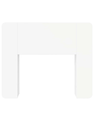 Testata del letto con archiviazione Bianco Legno ingegnerizzato