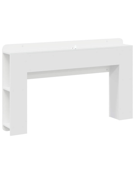 Testata del letto con archiviazione Bianco Legno ingegnerizzato