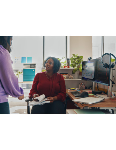 HP Poly Cuffie stereo Poly Blackwire 3325 con connettore USB-C, certificate per Microsoft Teams + spina da 3,5 mm + adattatore U
