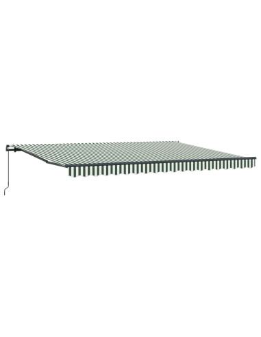 Tenda Retrattile Verde e Bianco 450 × 350 cm