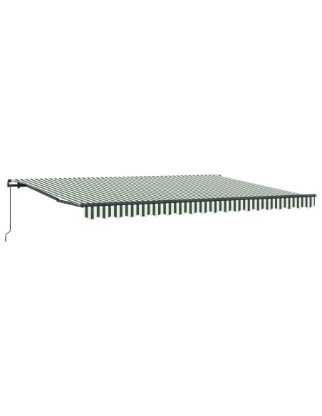 Tenda Retrattile Verde e Bianco 450 × 350 cm