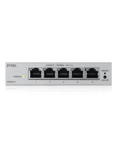 Zyxel GS1200-5V3 Gestito L2 Gigabit Ethernet (10/100/1000) Desktop Grigio