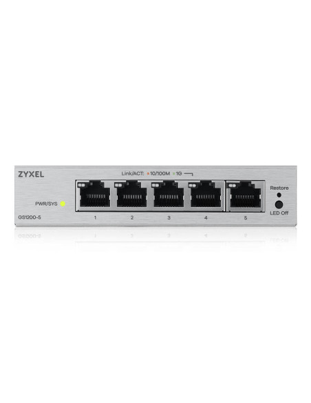 Zyxel GS1200-5V3 Gestito L2 Gigabit Ethernet (10/100/1000) Desktop Grigio