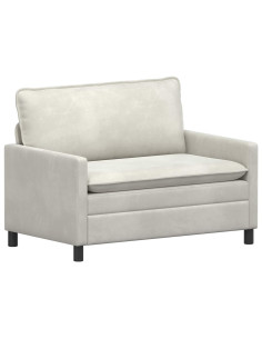 Divano Crema 126 x 81 x 87,5 cm Velluto 2