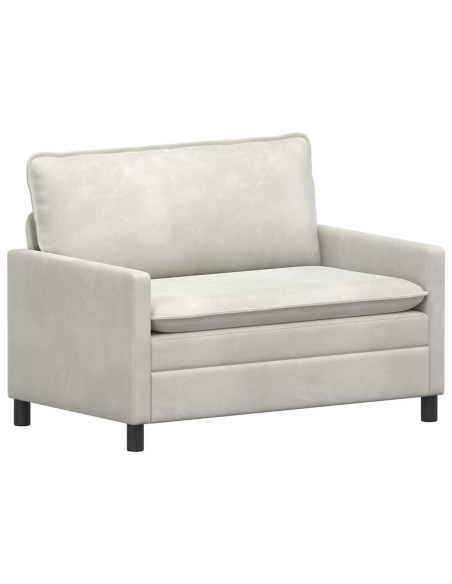 Divano Crema 126 x 81 x 87,5 cm Velluto