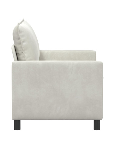 Divano Crema 126 x 81 x 87,5 cm Velluto