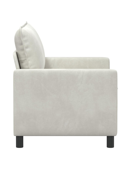 Divano Crema 126 x 81 x 87,5 cm Velluto
