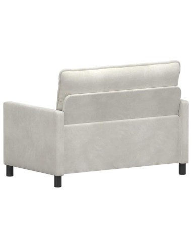 Divano Crema 126 x 81 x 87,5 cm Velluto