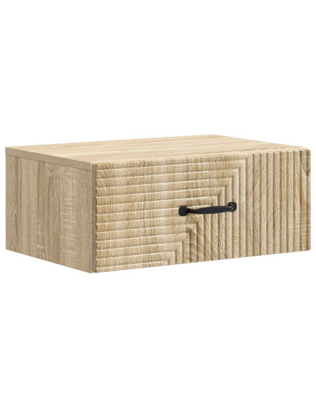 Mobiletto da notte a muro 2 pcs Rovere Sonoma 49 x 34,5 x 20 cm
