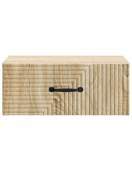 Mobiletto da notte a muro 2 pcs Rovere Sonoma 49 x 34,5 x 20 cm