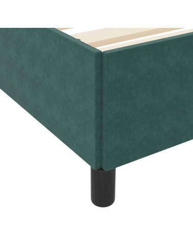 Struttura del letto Verde Scuro 90 x 200 cm Tessuto