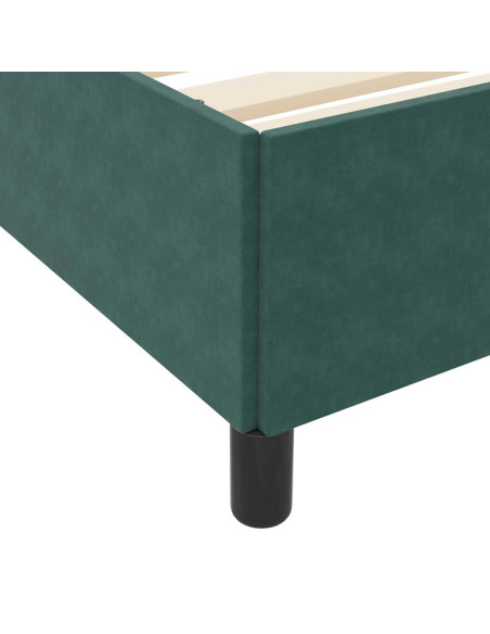 Struttura del letto Verde Scuro 90 x 200 cm Tessuto