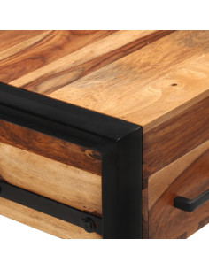 Scrivania con 2 Cassetti 110x50x77cm Legno Massello di Sheesham 2