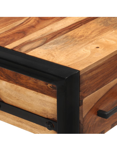 Scrivania con 2 Cassetti 110x50x77cm Legno Massello di Sheesham