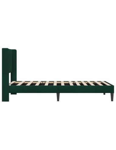 Struttura del letto Verde Scuro 90 x 200 cm Velluto