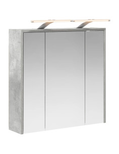 Mobiletto per specchio da bagno Grigio cemento 2
