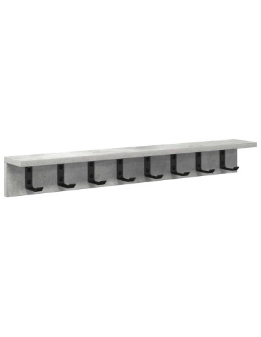 Appendiabiti a muro Grigio cemento 80 x 10,5 x 10,5 cm