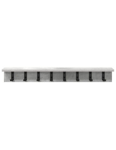 Appendiabiti a muro Grigio cemento 80 x 10,5 x 10,5 cm
