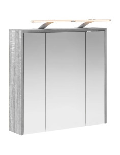 Mobiletto per specchio da bagno Grigio Sonoma 2