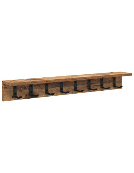 Appendiabiti a muro Legno vecchio 80 x 10,5 x 10,5 cm