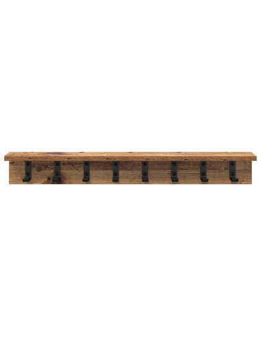 Appendiabiti a muro Legno vecchio 80 x 10,5 x 10,5 cm