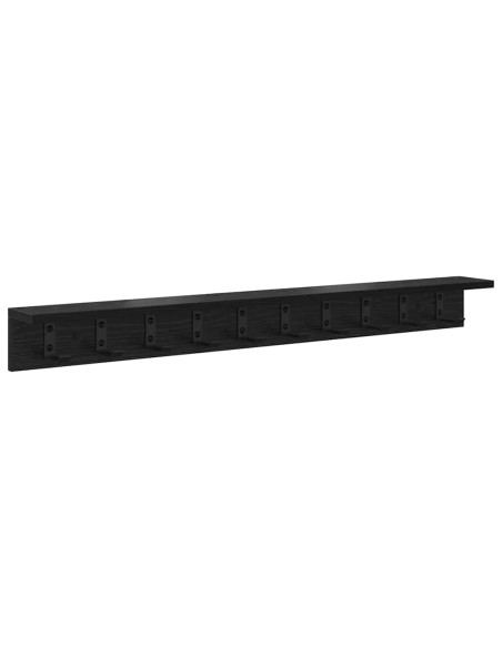 Appendiabiti a muro Rovere Nero 100 x 10,5 x 10,5 cm