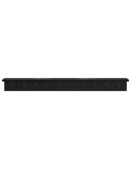 Appendiabiti a muro Rovere Nero 100 x 10,5 x 10,5 cm