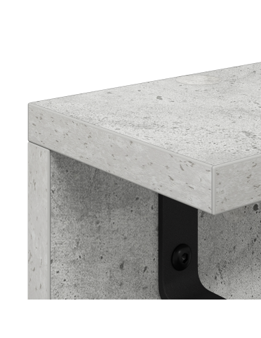 Appendiabiti a muro Grigio cemento 100 x 10,5 x 10,5 cm