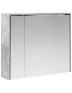 Mobiletto per specchio da bagno Grigio cemento 2