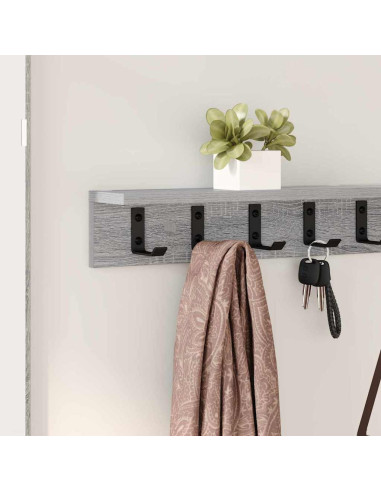 Appendiabiti a muro Grigio Sonoma 100 x 10,5 x 10,5 cm