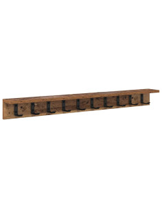 Appendiabiti a muro Legno vecchio 100 x 10,5 x 10,5 cm 2