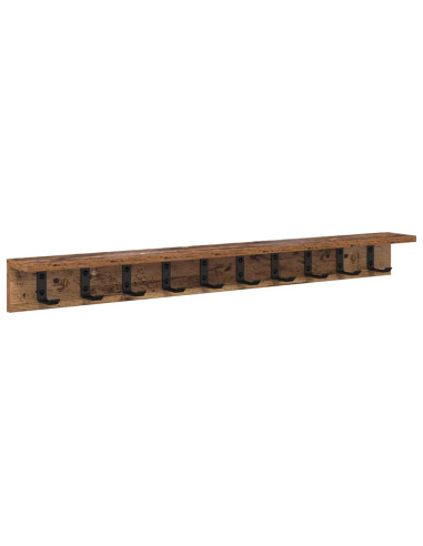 Appendiabiti a muro Legno vecchio 100 x 10,5 x 10,5 cm