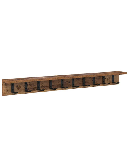 Appendiabiti a muro Legno vecchio 100 x 10,5 x 10,5 cm