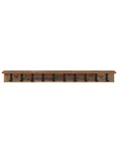 Appendiabiti a muro Legno vecchio 100 x 10,5 x 10,5 cm